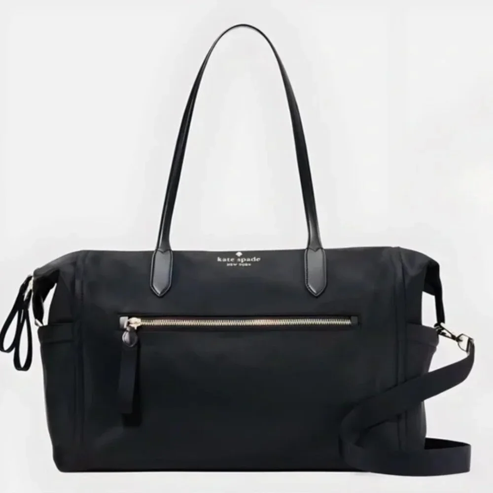 Kate Spade Chelsea weekender bag, black And Two Travel Makeup Cases Bundle - Picture 1 of 14